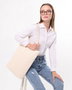 Zoozie Bags 0021 Bolso de mano de algodón 35 x 40 x 8 cm Crema